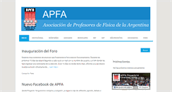 Desktop Screenshot of apfa.org.ar